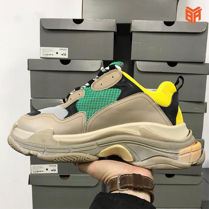 Giay Balenciaga Triple S Yellow Green Rep 11 Sieu R Lakbay.vn Lakbay.vn